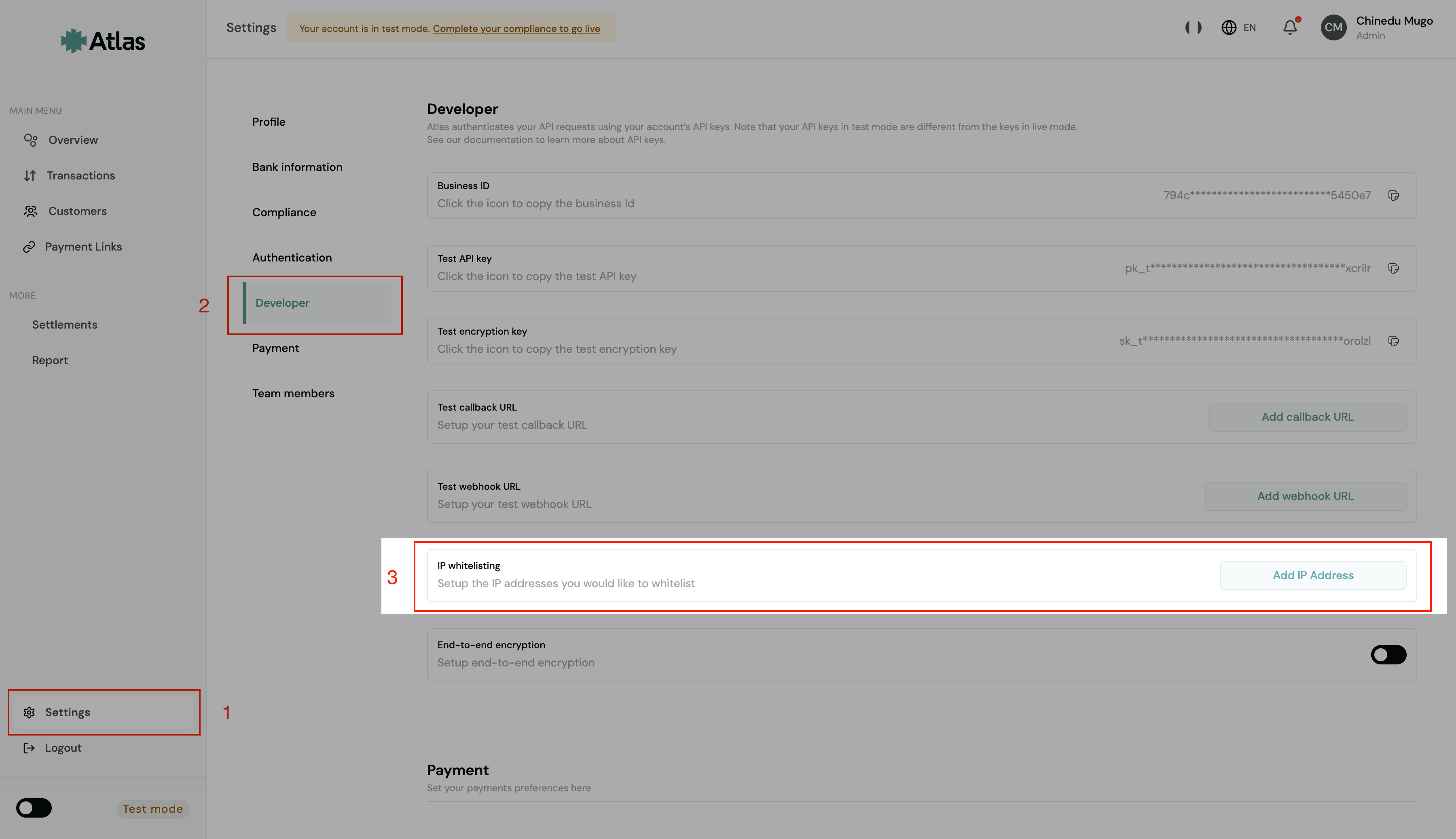Atlas IP Whitelisting